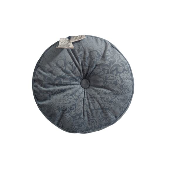 William Morris Seafoam Embossed Circular Pillow - NEW! - Picture 2 of 3